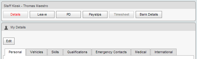 Staff Kiosk - My Details tab headers (synweb)