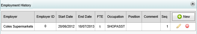Staff Maintenance - Employment History bar (synweb)