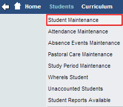Students menu