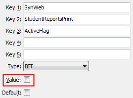 StudentsReportPrint ActiveFlag configuration setting