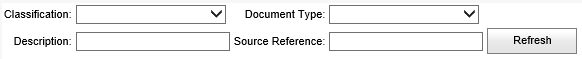 Subject Assessment Area Maintenance - DocMan bar (Selection area, synweb)