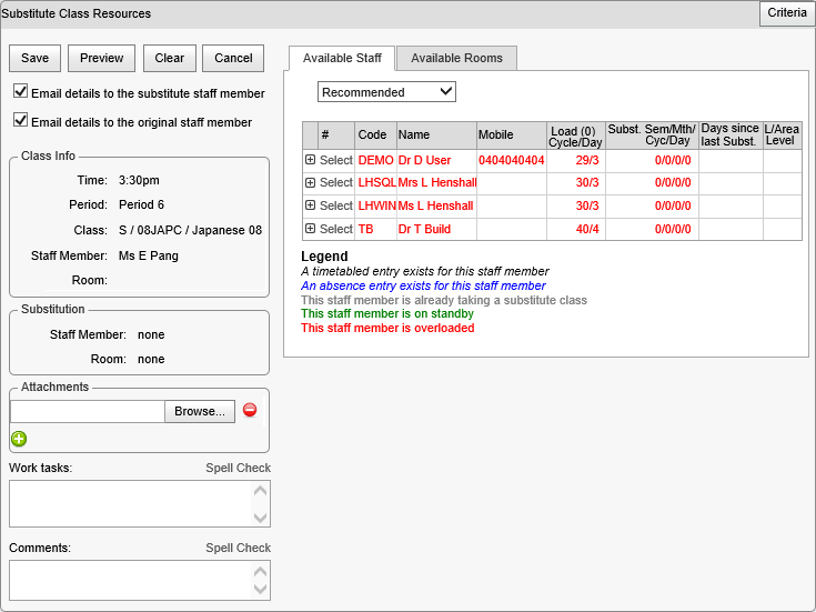 Substitute Class Resources (synweb, cut down)