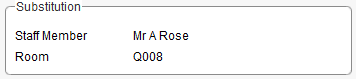 Substitutions - Daily Organiser (substitution area, Tim Dawson example, no room substitution, synweb)