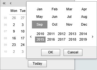 Substitution Search Criteria (calendar, select month and year, synweb)