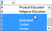Summer Sports file type (selected, cut-down)