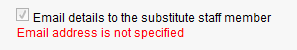 Synweb message - Email address not supplied