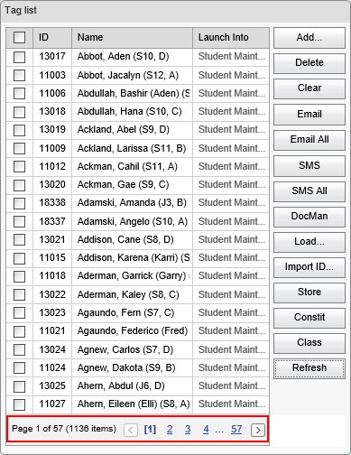 Tag List (synweb, paging, wn66)