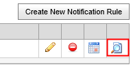 Test notifications button (Notifications Maintenance - Rules Maintenance tab)