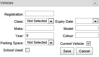 Vehicle window (Staff Maintenance - Vehicles bar, synweb)