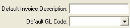 Creditor Maintenance - Account tab (cut down, default GL code)