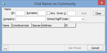 Find Name on Community