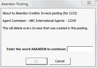 Abandon Posting warning