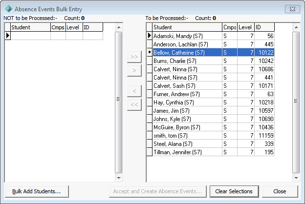 Absentee Bulk Entry