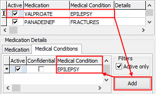 Add existing medical condition (cut-down)