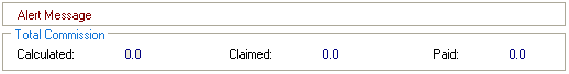 Agent Commission Schedule Maintenance window (Alert Message and Total Commission area)