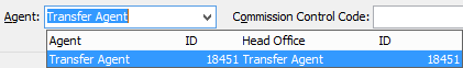 Agent Commission Schedule Maintenance (filter by agent)