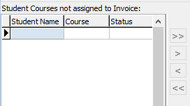 Agent Commission Schedule Maintenance (Student Courses assigned to Invoice grid)