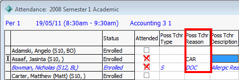Attendance window (cut down)