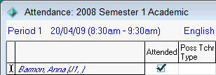 Attendance window