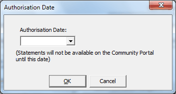 Authorisation date window