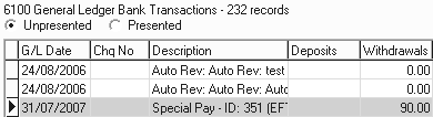 Bank Reconciliation Paper (left-hand pane, find)