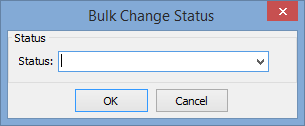 Bulk Change Status window