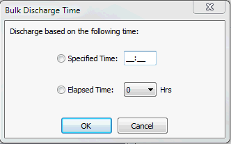 Bulk Discharge Time window