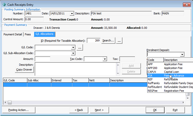 Cash Receipts Entry (fees in advance example step 2).gif