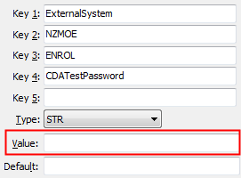 CDATestPassword configuration setting