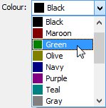 Colour selection (Calendars)