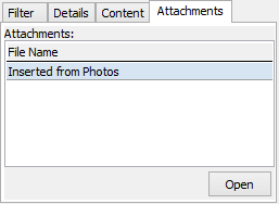 Community Maintenance - Correspondence tab (cut down, attachments tab)