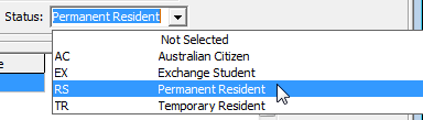 Community Maintenance - International tab (Status field cutdown)