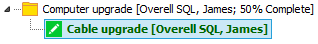 Completed task (Workflow Task window)