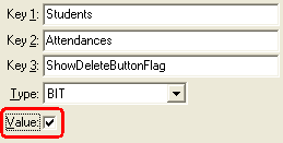 Configuration File Maintenance (Attendances,ShowDeleteButtonFlag)