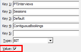 Configuration File Maintenance (ContiguousBookingsf)