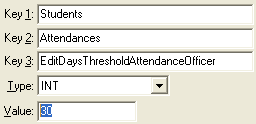 Configuration File Maintenance (EditDaysThresholdAttendanceOfficer)