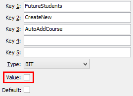 Configuration File Maintenance (FutureStudents:AutoAddCourse)