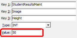 Configuration File Maintenance (Image Height)
