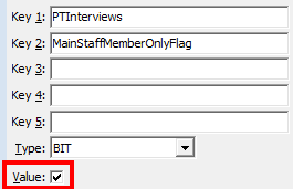 Configuration File Maintenance (MainStaffMemberOnlyFlag)