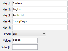 Configuration File Maintenance(PublicList:ExpiryDays)