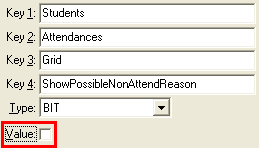 Configuration File Maintenance (ShowPossibleNonAttendReason)