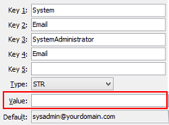 Configuration File Maintenance (SystemAdministrator - Email configuration setting)