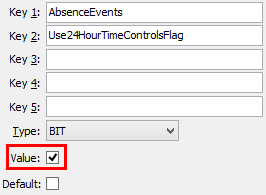 Configuration File Maintenance (Use24HourTimeControlsFlag)