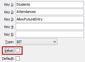 Configuration File Maintenance - AllowFutureEntry