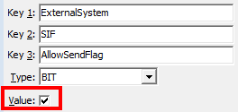 Configuration File Maintenance - AllowSendFlag configuration setting