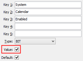 Configuration File Maintenance - CalendarEnabled