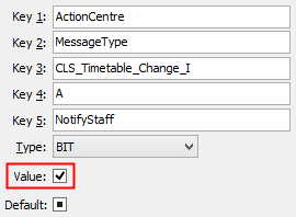 Configuration File Maintenance - CLS-_Timetable_Changes_IA configuration setting