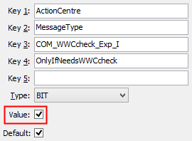 Configuration file maintenance - COM WWCcheck_Exp_I OnlyIfNeedsWWCcheck configuration setting