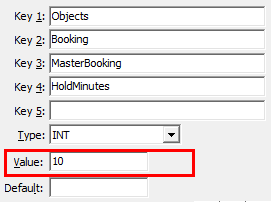 Configuration File Maintenance - HoldMinutes configuration setting
