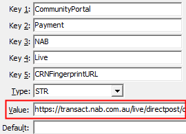 Configuration File Maintenance - Live,CRNFingerprintURL